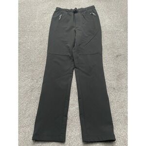 Ibex Pants Mens Small Black Climawool Lite Softshell Merino Wool Hiking Belted